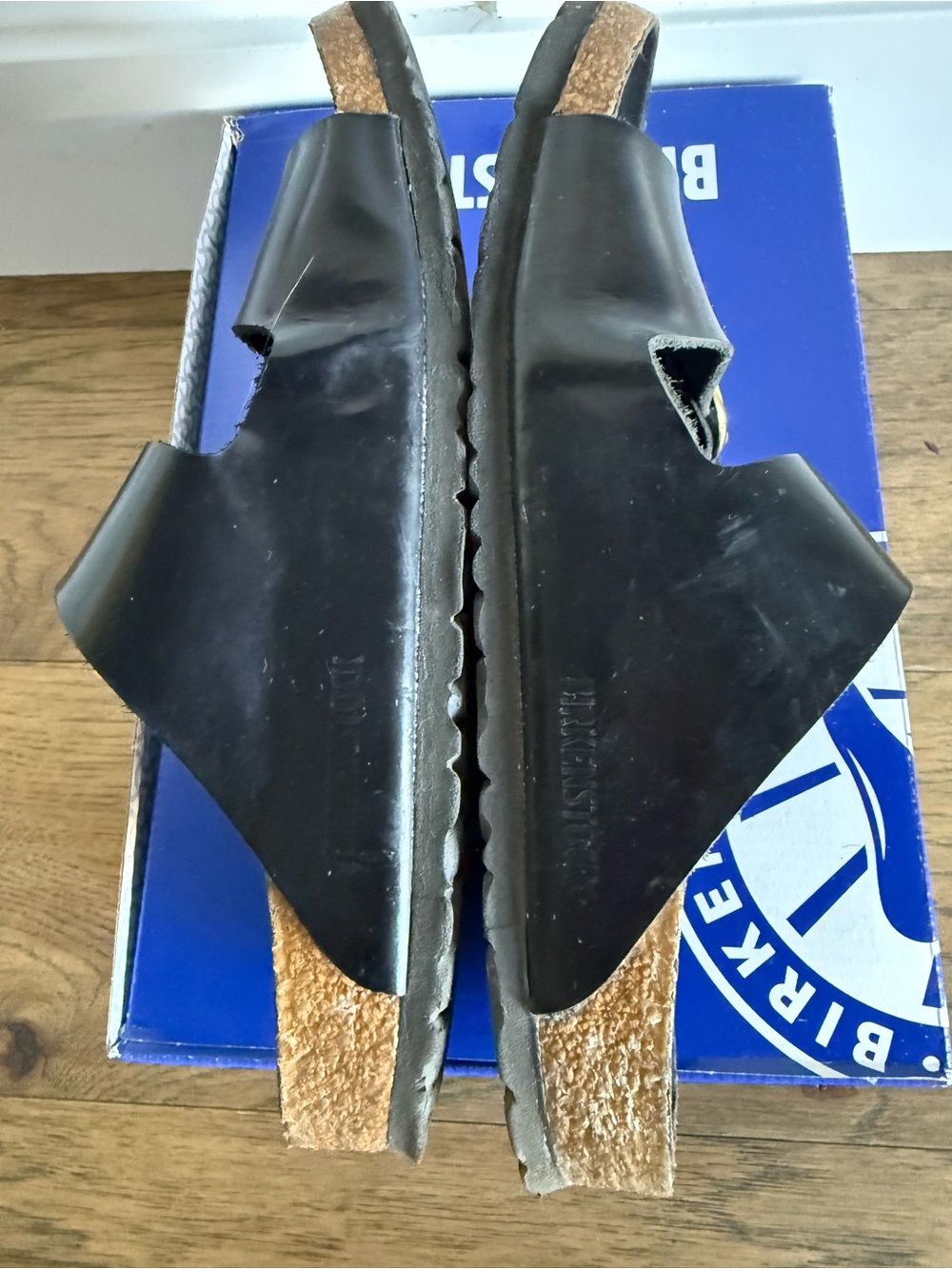 Birkenstock Big Buckle High Shine Black Arizona Sandals - Picture 9 of 14